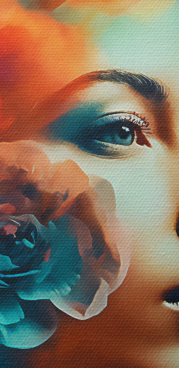 Femme avec des fleurs dans les cheveux Femme avec des fleurs dans les cheveux