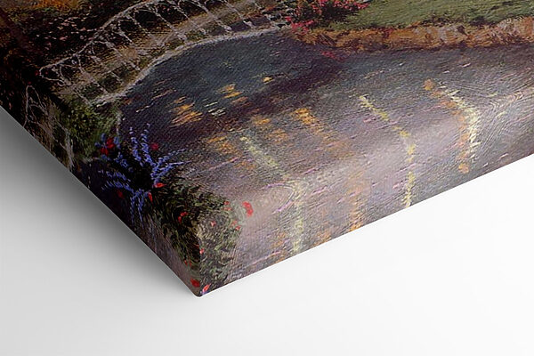 Peinture d'une maison avec des fleurs et un chemin Peinture d'une maison avec des fleurs et un chemin