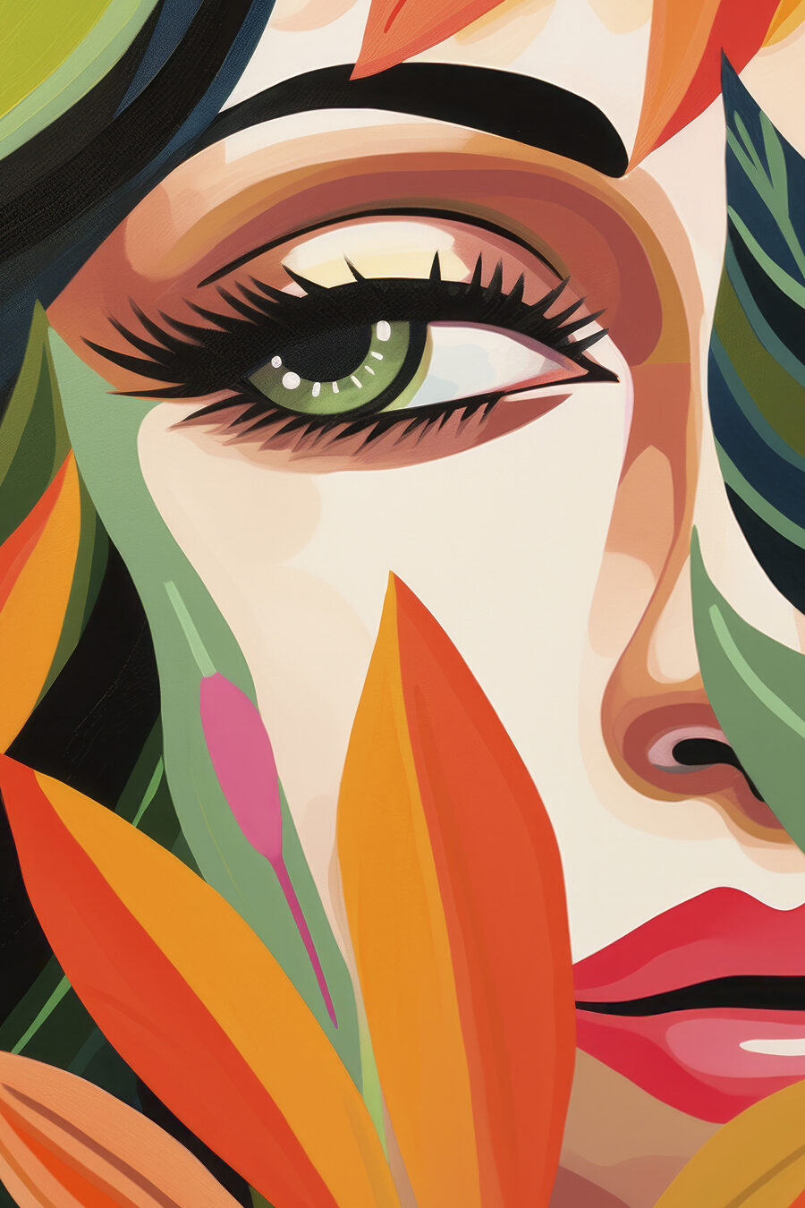 Des couleurs vives et un regard captivant Des couleurs vives et un regard captivant
