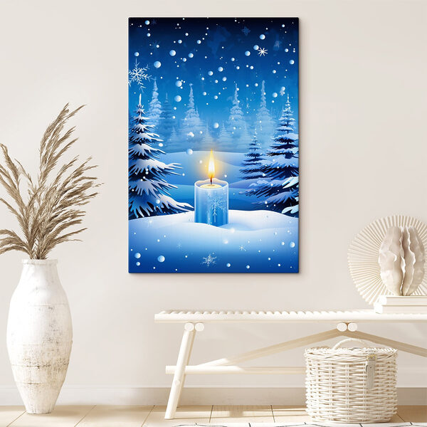 Bougie dans la neige Bougie dans la neige