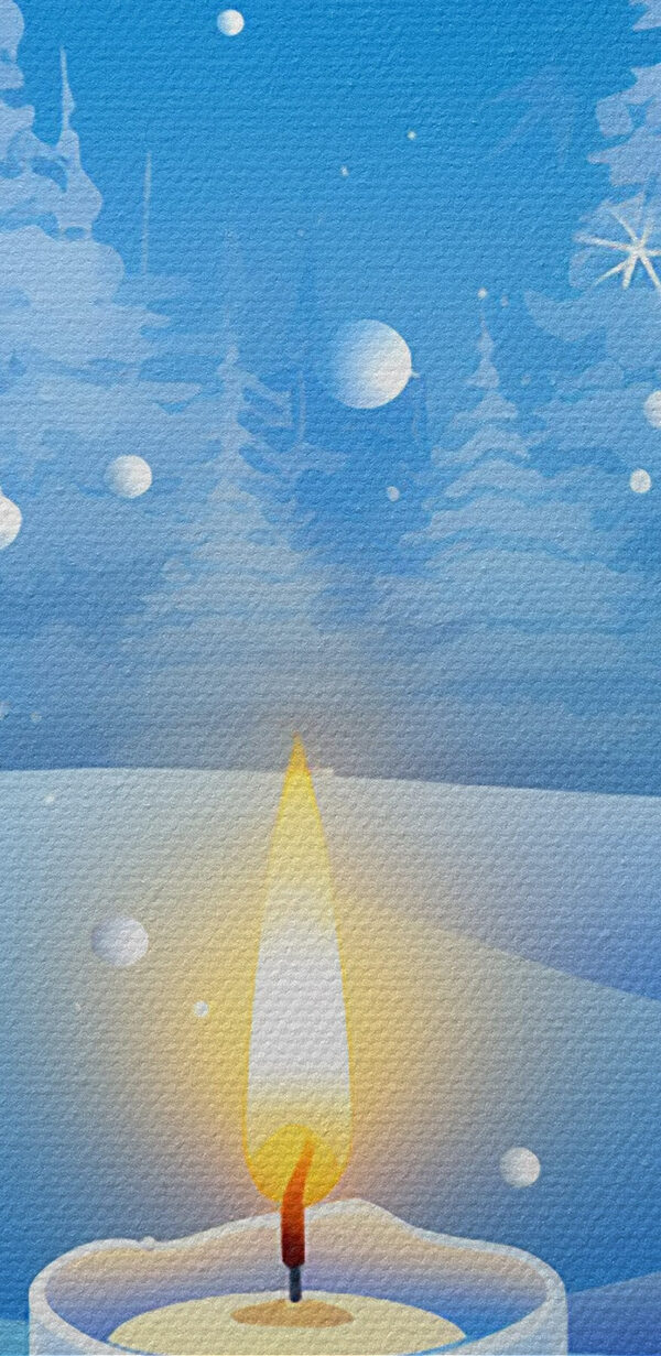Bougie dans la neige Bougie dans la neige