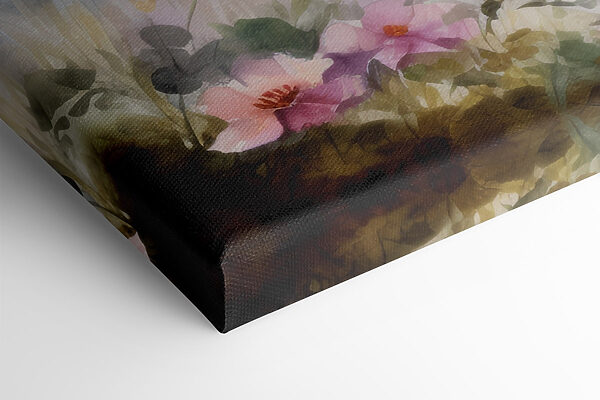 Aquarelle d'un lac avec des arbres et des fleurs Aquarelle d'un lac avec des arbres et des fleurs