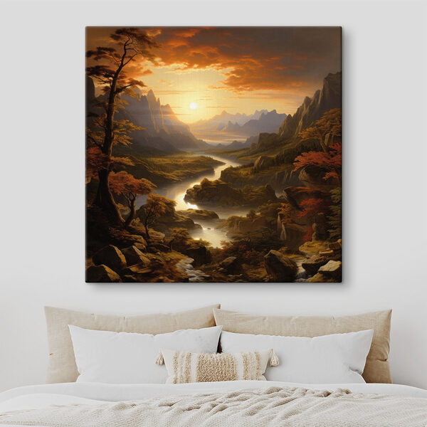 River running through a valley River running through a valley