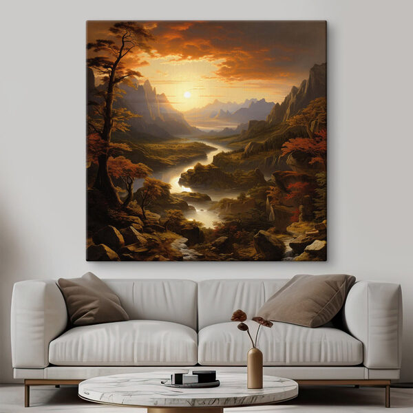 River running through a valley River running through a valley
