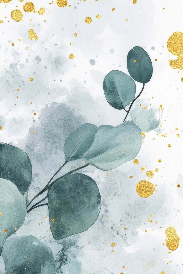 Aquarelle d'une branche avec des feuilles Aquarelle d'une branche avec des feuilles