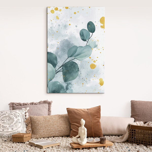 Aquarelle d'une branche avec des feuilles Aquarelle d'une branche avec des feuilles