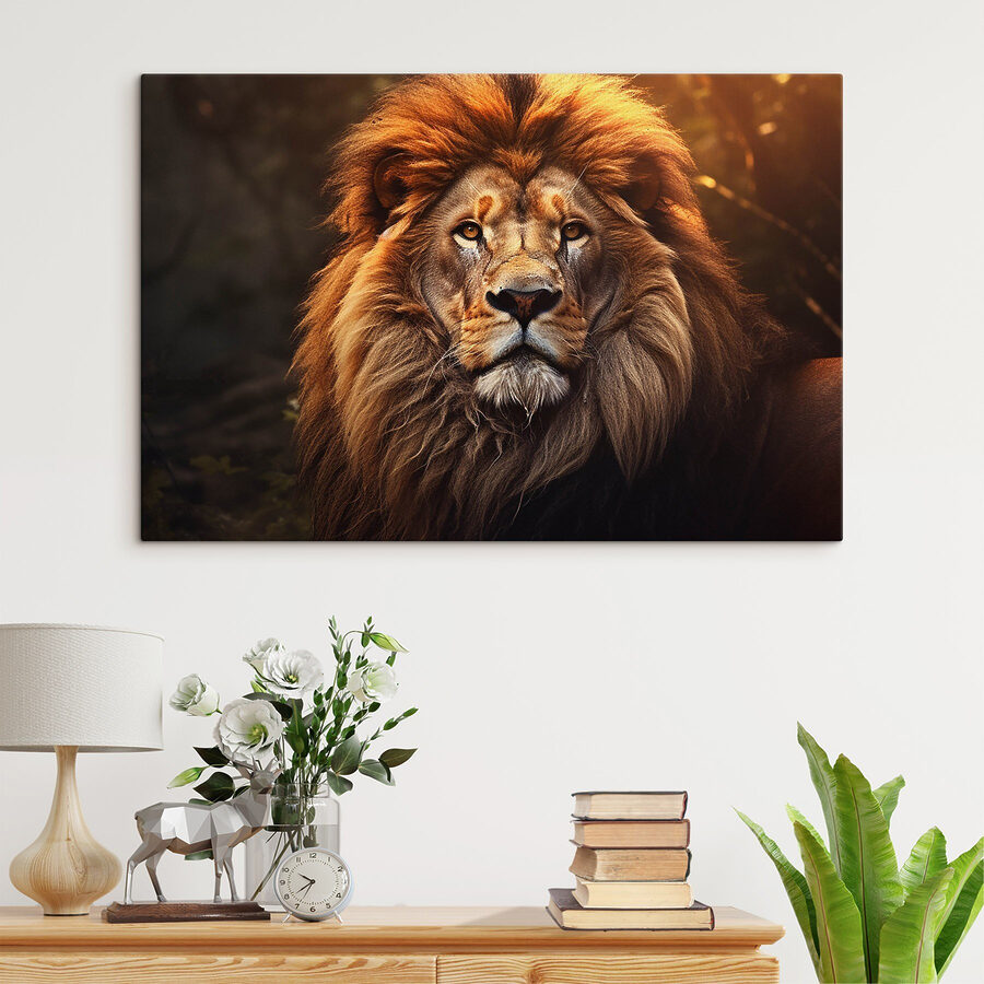 Lion à la très longue crinière