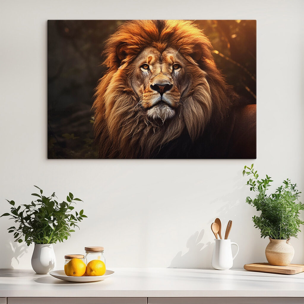 Lion with a very long mane