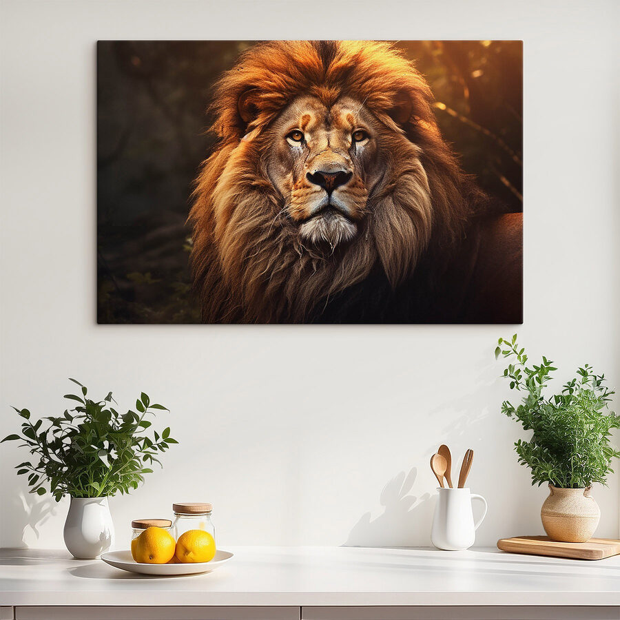 Lion à la très longue crinière