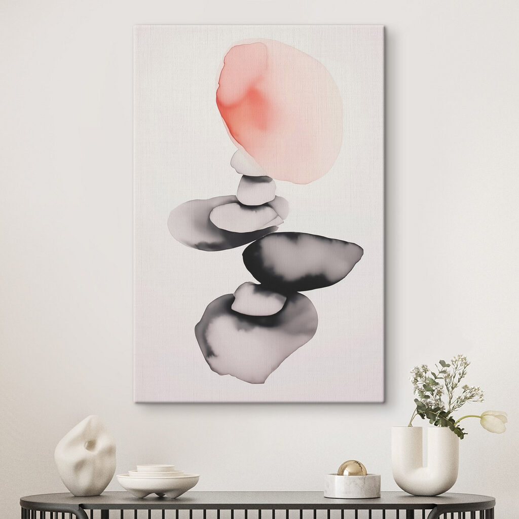 Balanced stones with soft hues