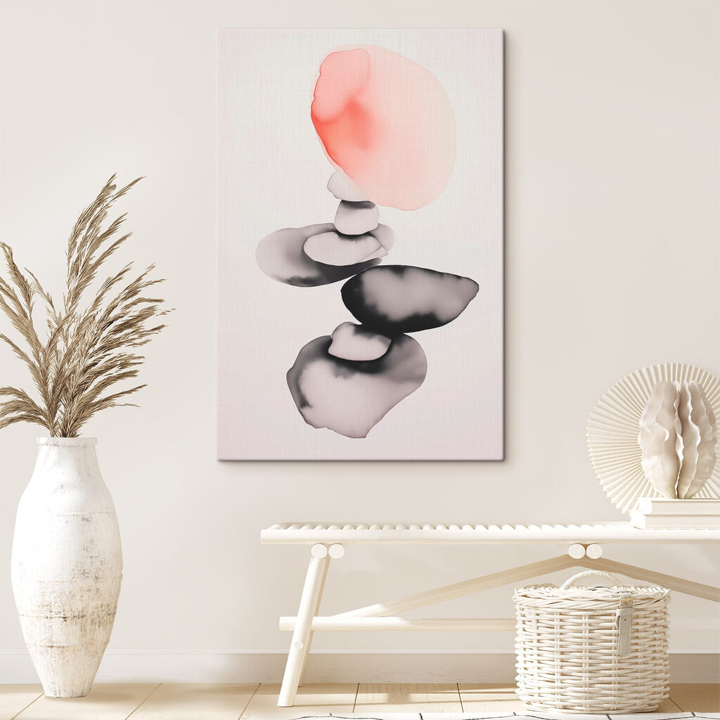 Balanced stones with soft hues