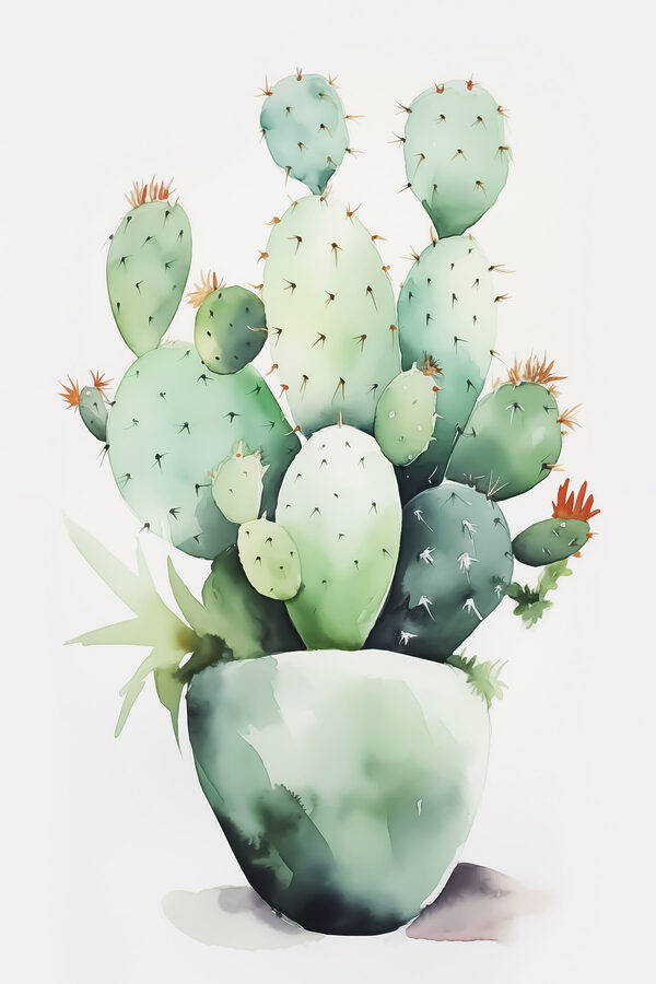 Aquarelle d'un cactus Aquarelle d'un cactus