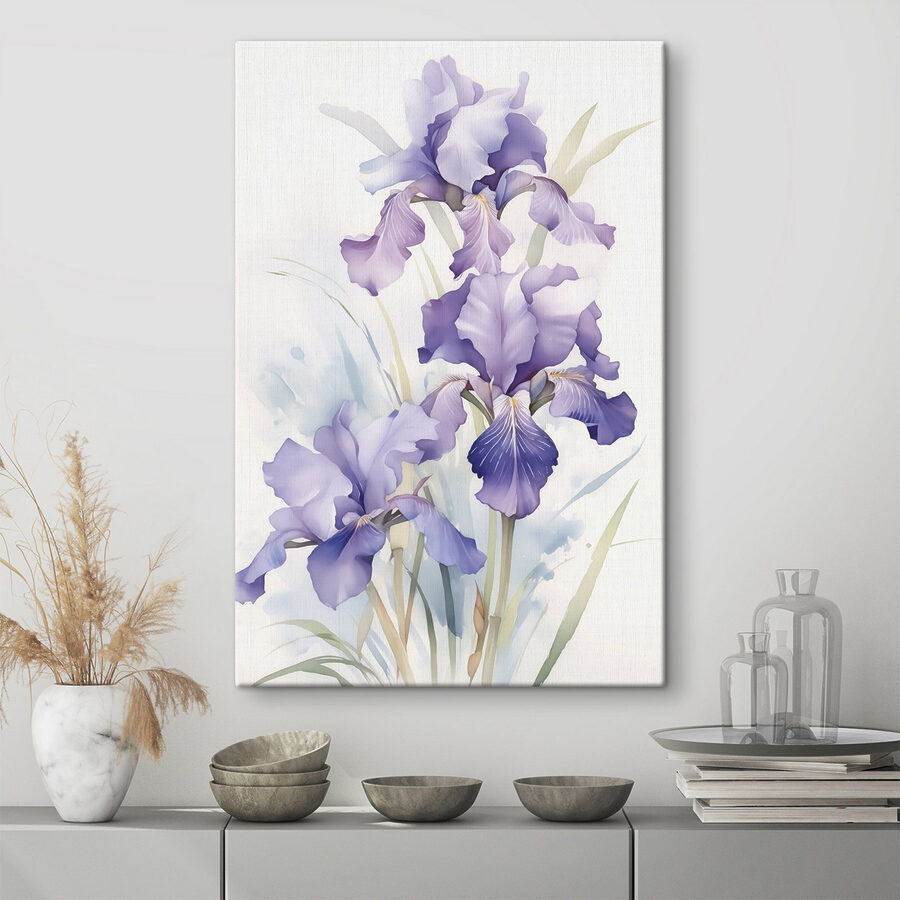 Iris dans des tons doux et pastel