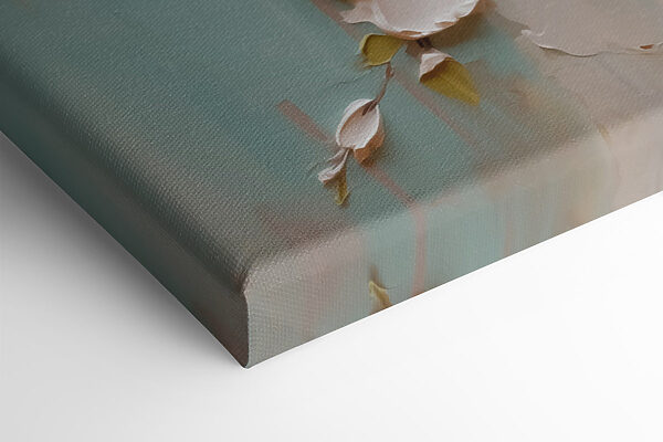 Peinture de fleurs sur fond bleu Peinture de fleurs sur fond bleu