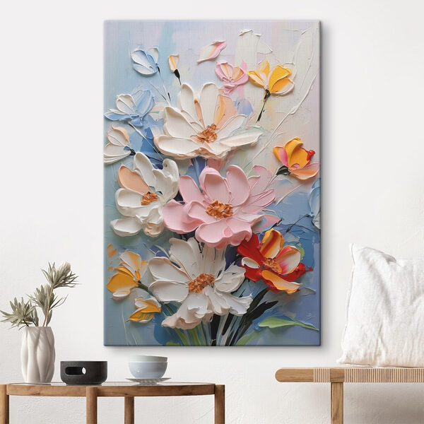 Peinture de fleurs sur un mur Peinture de fleurs sur un mur