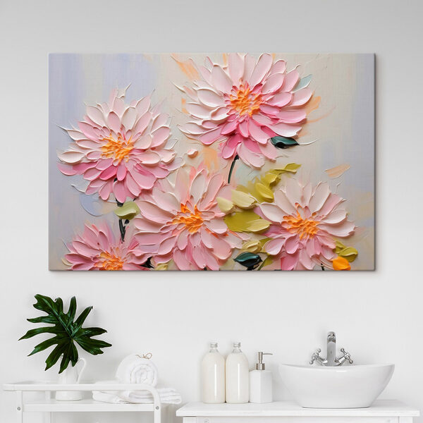 Peinture de fleurs sur une surface blanche Peinture de fleurs sur une surface blanche