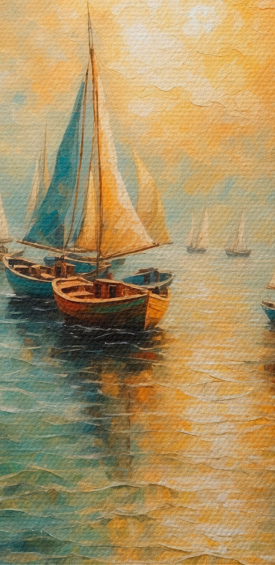Groupe de bateaux sur l'eau
