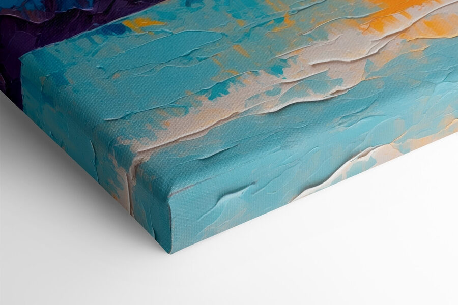 Peinture d'un coucher de soleil sur l'eau Peinture d'un coucher de soleil sur l'eau