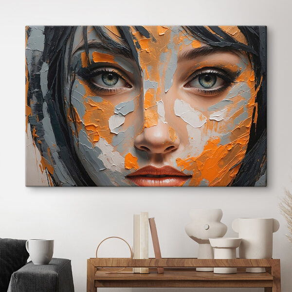 Tableaux Femme avec de la peinture sur le visage