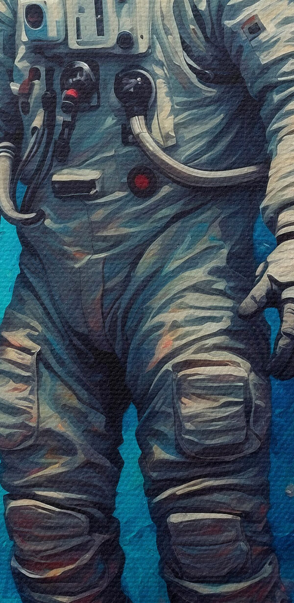 Un astronaute dans l'espace sur fond coloré Un astronaute dans l'espace sur fond coloré