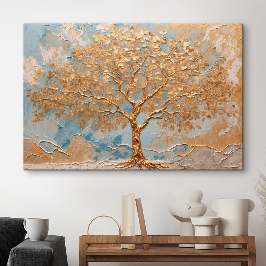 Arbre majestueux sur fond de tranquillité