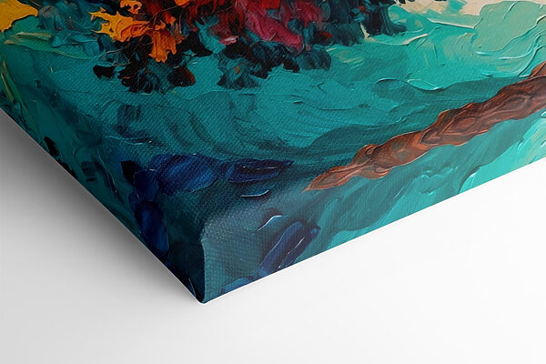 Peinture d'un arbre aux feuilles colorées Peinture d'un arbre aux feuilles colorées