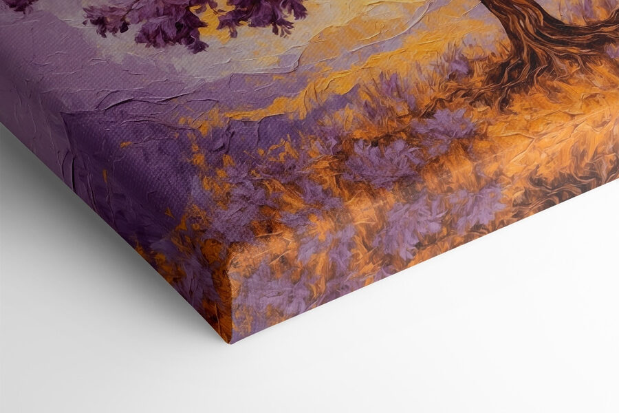 Peinture d'un arbre aux feuilles violettes Peinture d'un arbre aux feuilles violettes