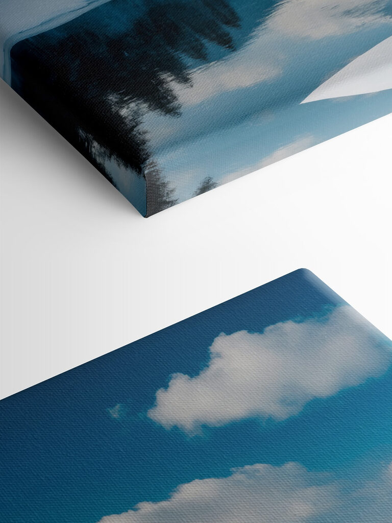 Lake with snow and trees in the background Lake with snow and trees in the background