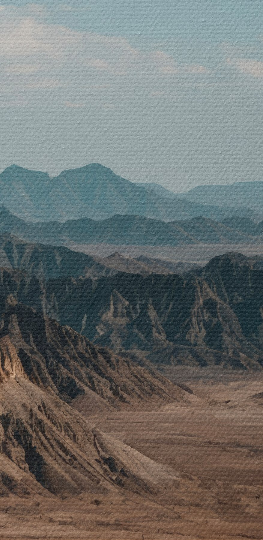 Paysage de montagnes et ciel bleu