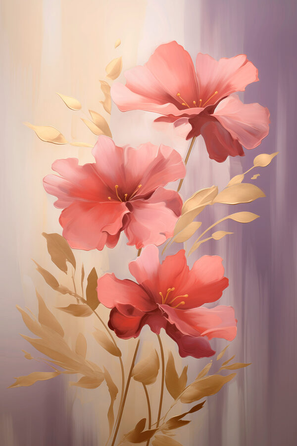 Peinture de fleurs roses Peinture de fleurs roses