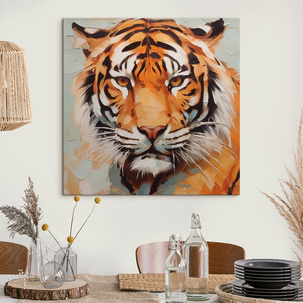 Tigre avec un verre brisé Tigre avec un verre brisé