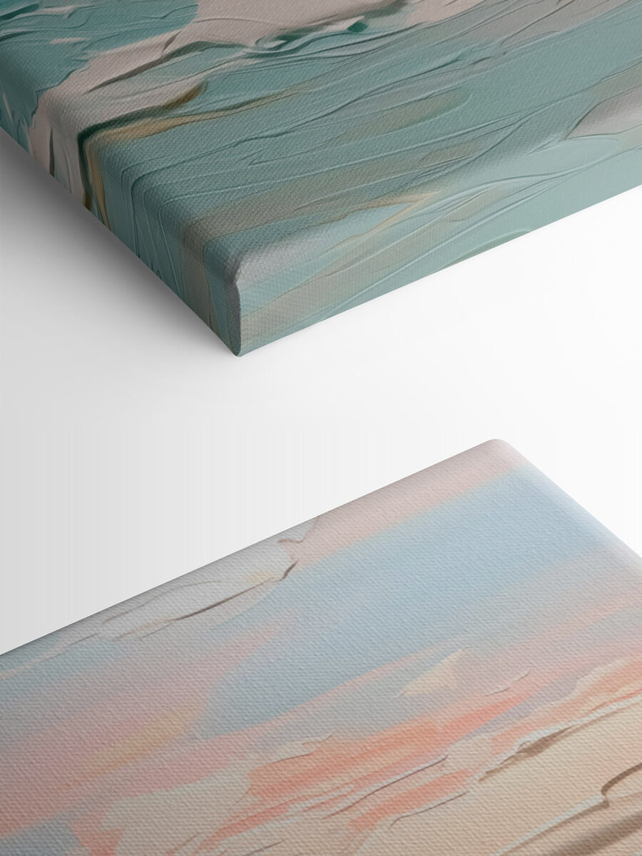 Peinture d'une plage et d'un océan Peinture d'une plage et d'un océan