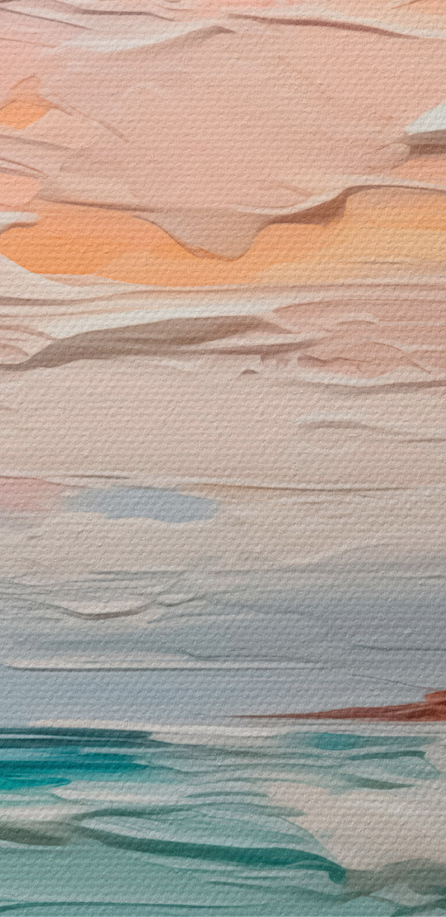 Peinture d'une plage et d'un océan Peinture d'une plage et d'un océan