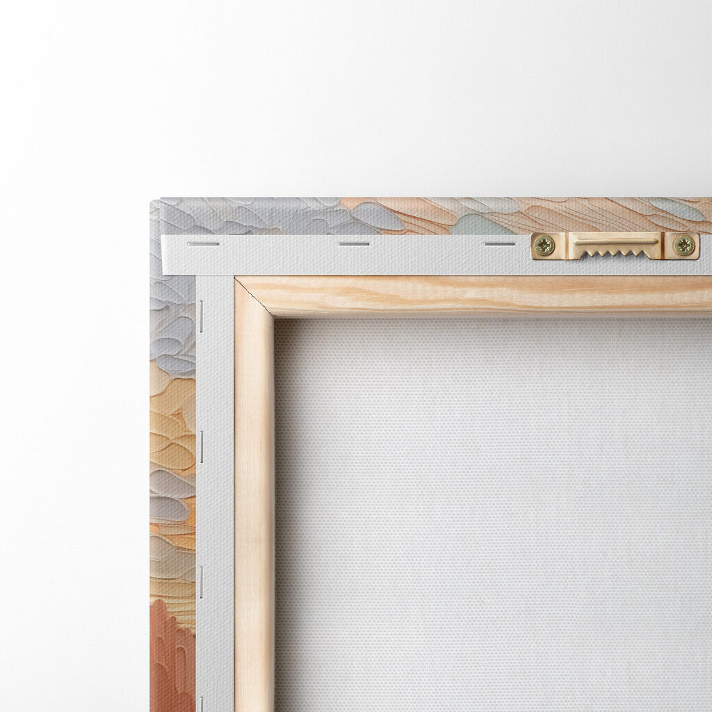 Painting of a river and trees