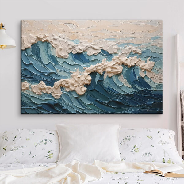 Peinture de vagues et de nuages Peinture de vagues et de nuages