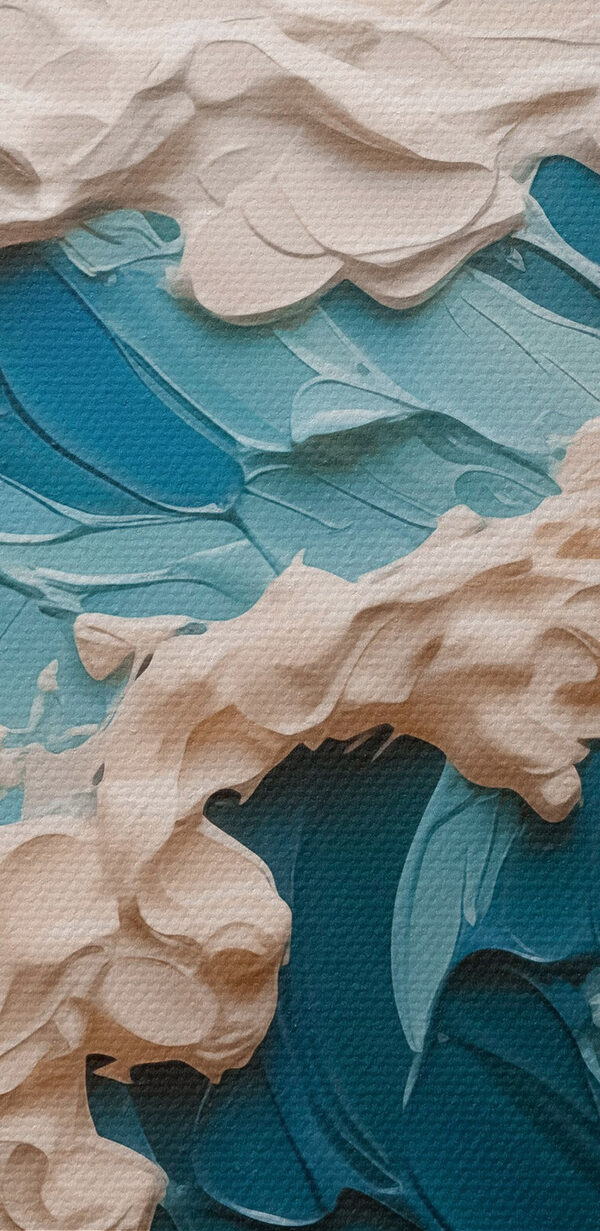 Peinture de vagues et de nuages Peinture de vagues et de nuages