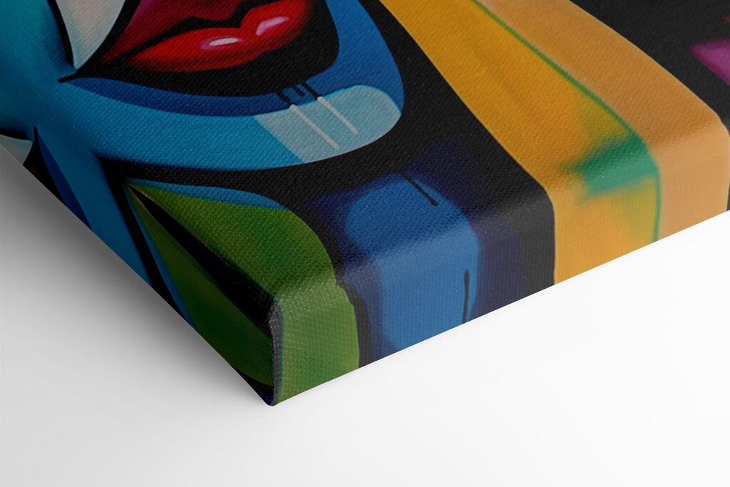 Painting of faces and lips