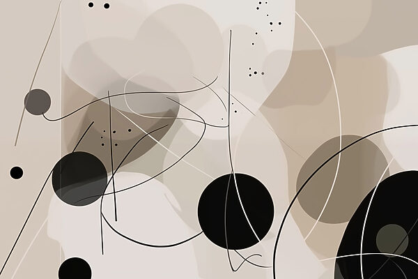Cercles et lignes en noir et blanc Cercles et lignes en noir et blanc