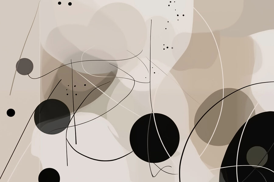 Cercles et lignes en noir et blanc Cercles et lignes en noir et blanc