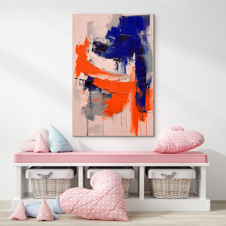 Peinture bleue et orange Peinture bleue et orange