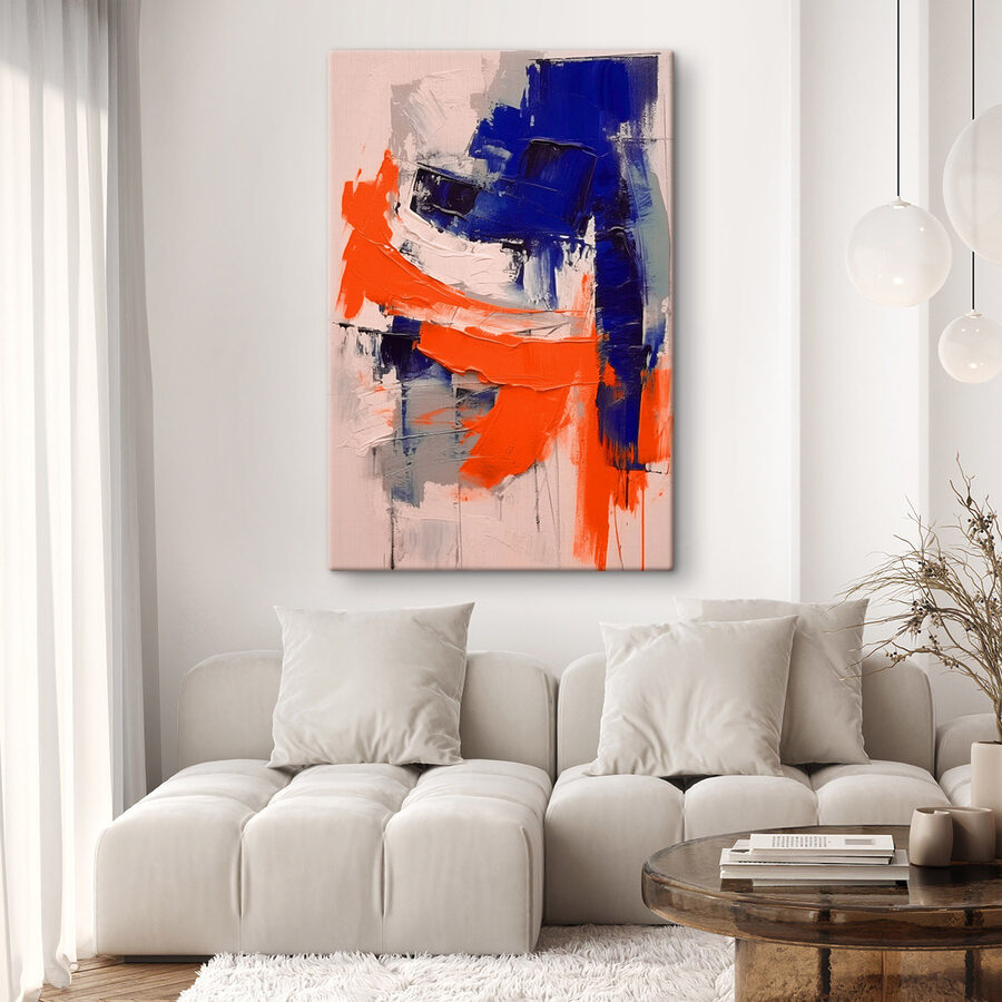 Peinture bleue et orange Peinture bleue et orange