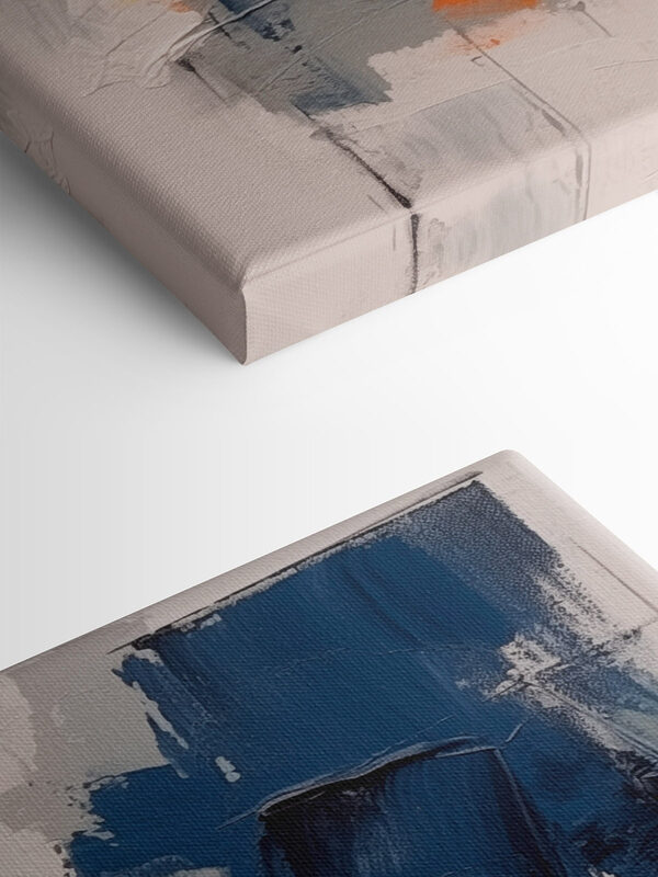 Peinture bleue et orange Peinture bleue et orange