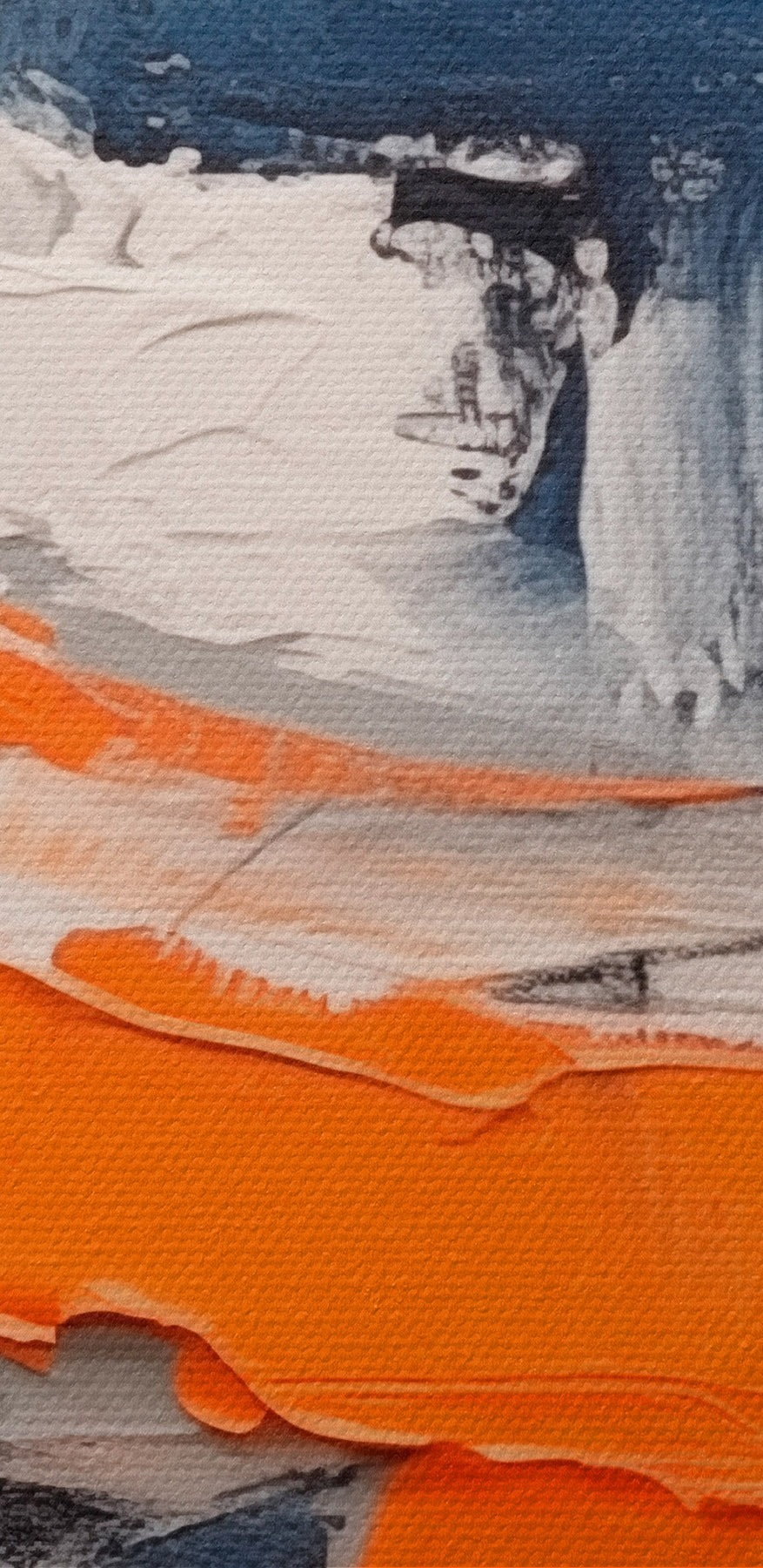 Peinture bleue et orange Peinture bleue et orange
