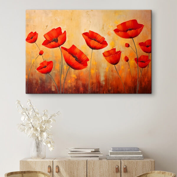 Peinture de fleurs rouges Peinture de fleurs rouges