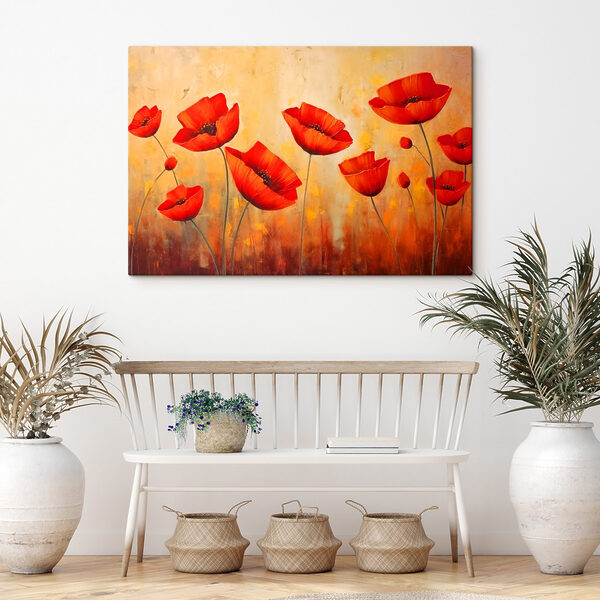 Peinture de fleurs rouges Peinture de fleurs rouges