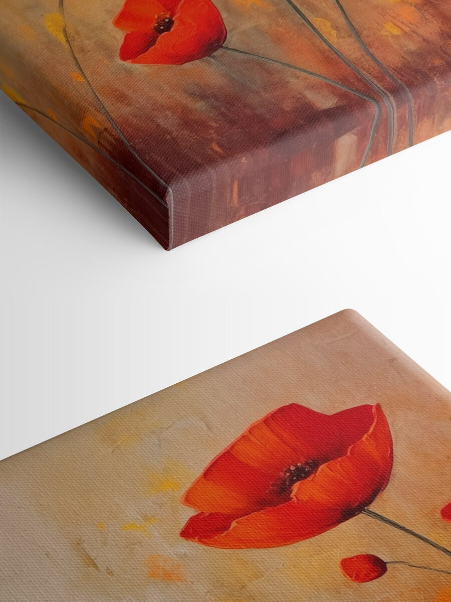 Peinture de fleurs rouges