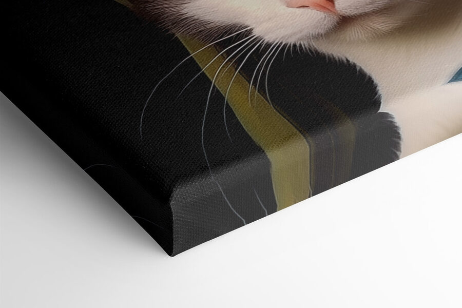 Chat portant un chapeau vert