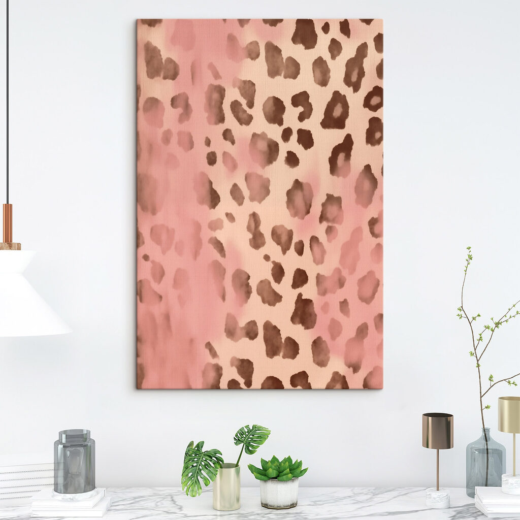 Pink and brown spotted animal skin