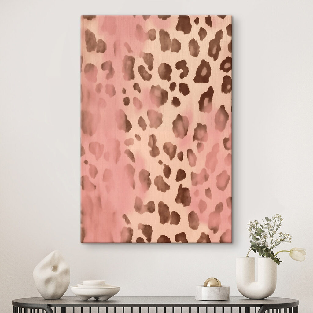 Pink and brown spotted animal skin