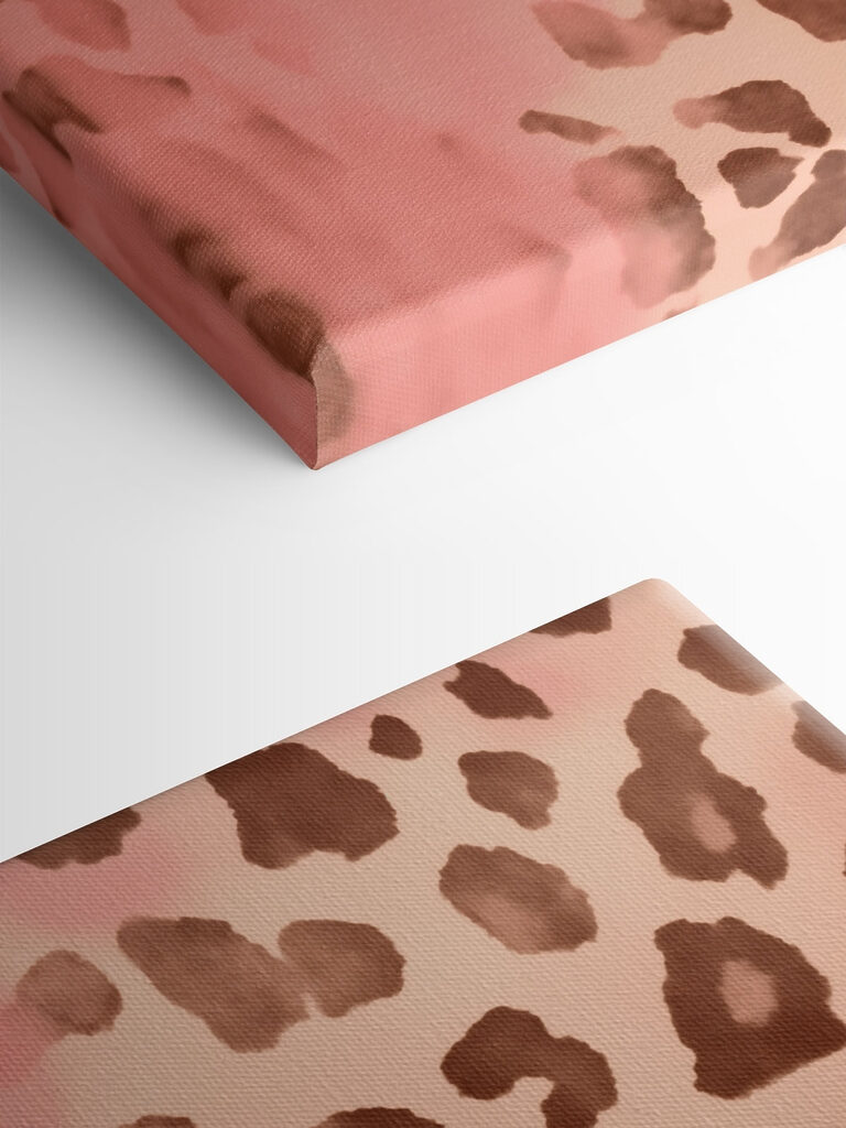 Pink and brown spotted animal skin